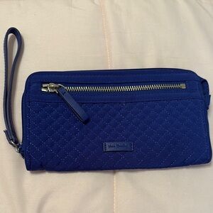 Vera Bradley Quilted Blue Clutch Wristlet